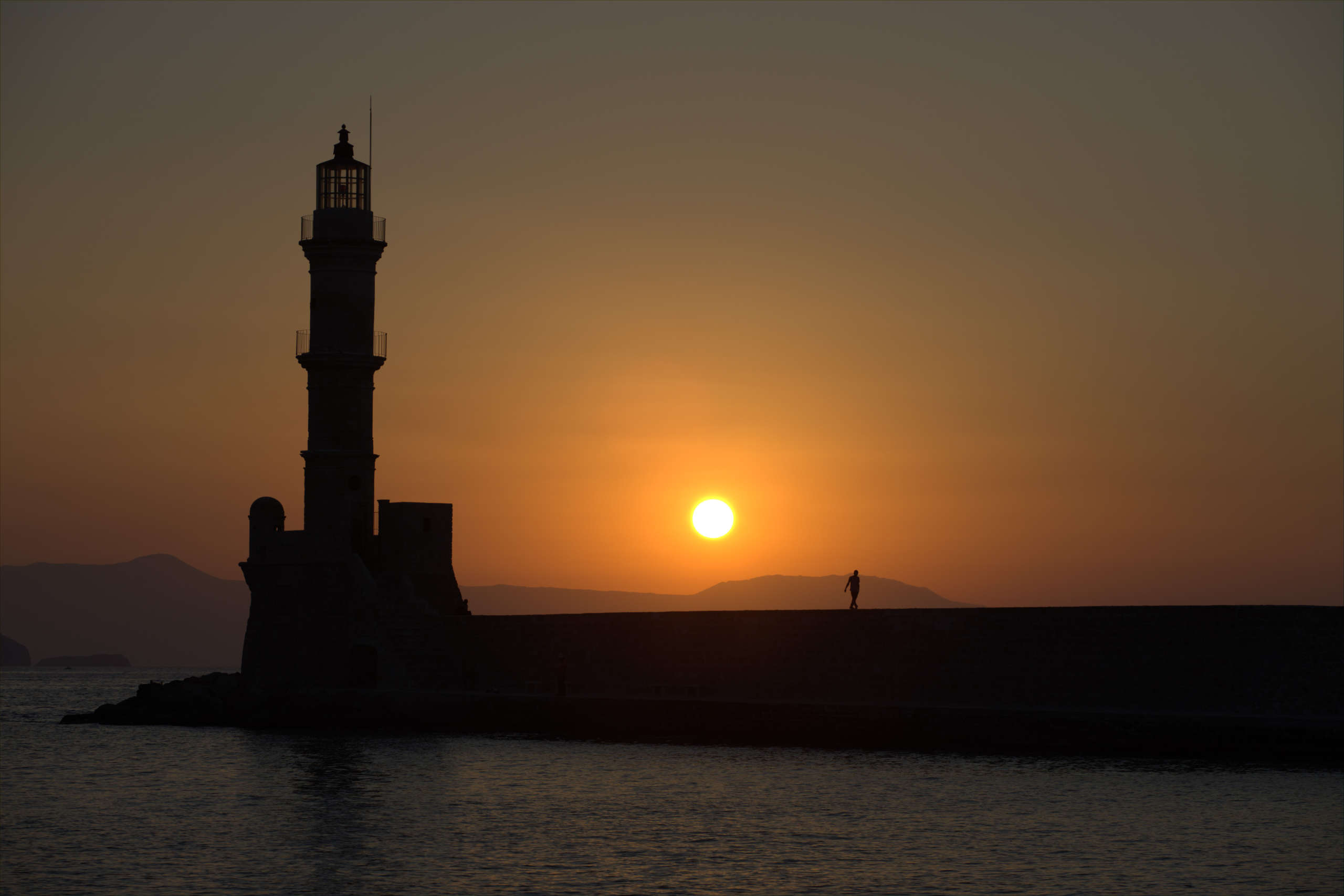 Chania Leuchtturm Sonnenuntergang