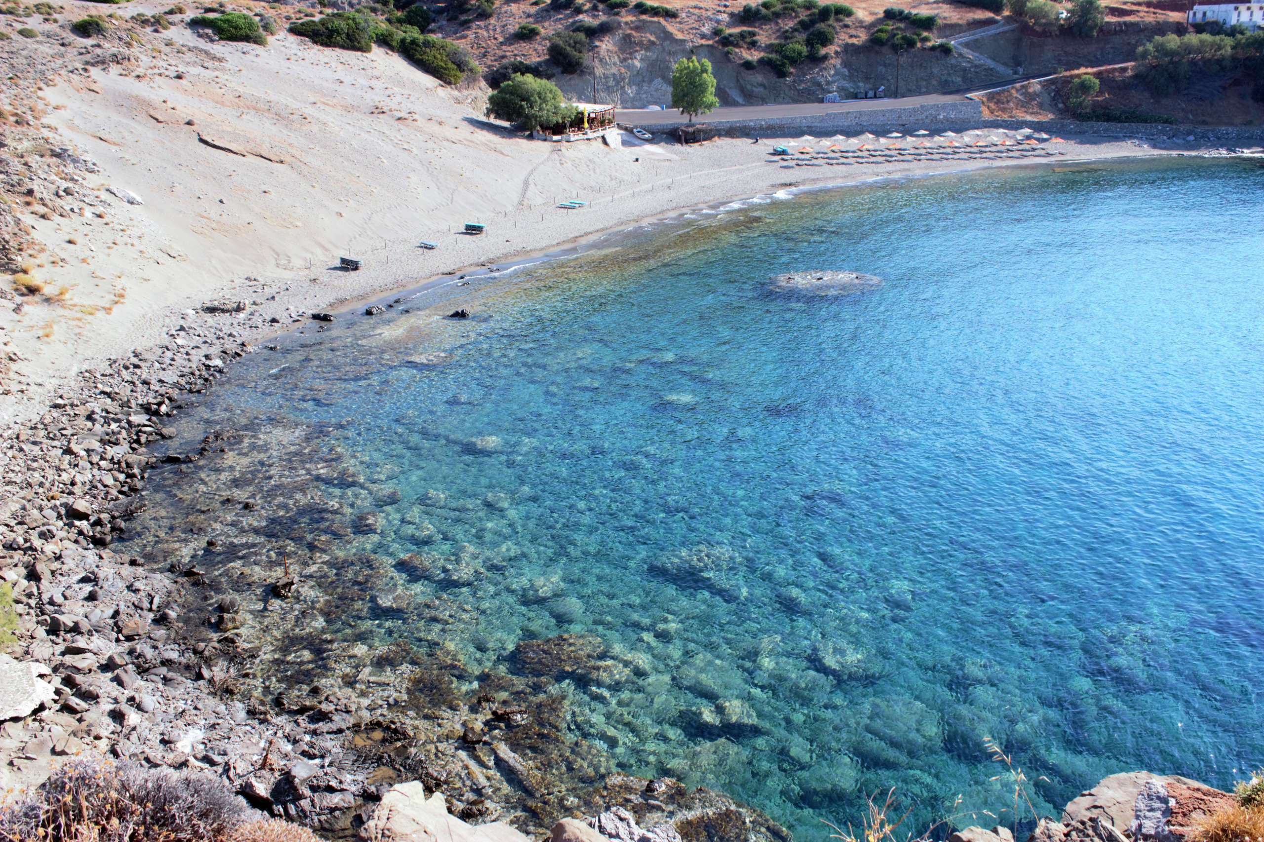 Agios Pavlos Strand von oben
